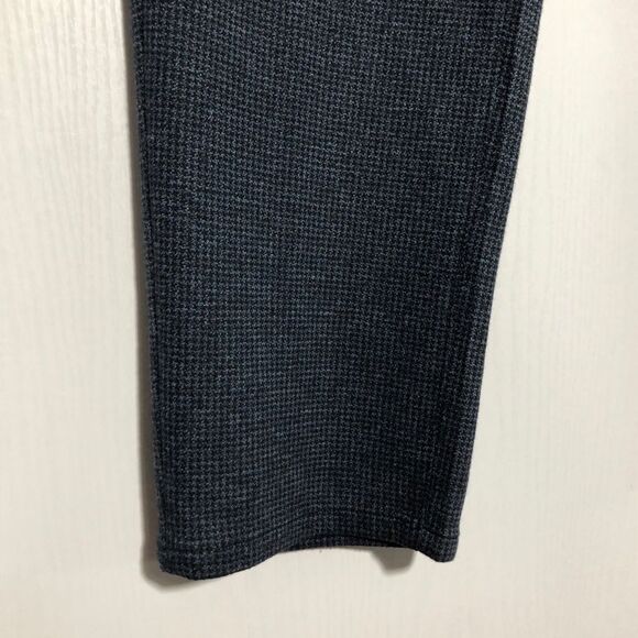 Zara Pants Mens Medium Blue Black Structured Flannel Ankle Tapered Drawstring - Picture 4 of 11